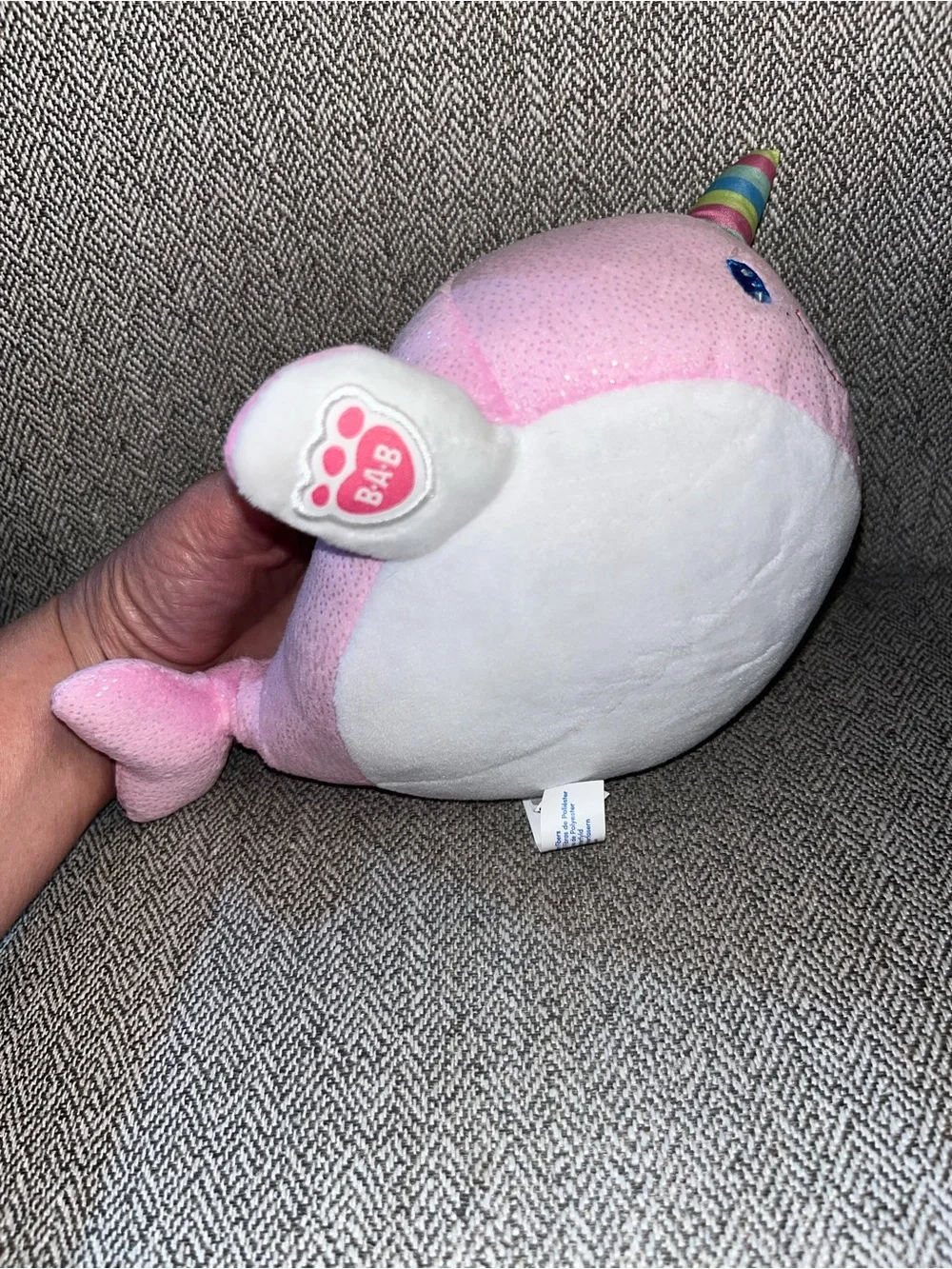 Build A Bear Sanrio Hello Kitty 8” NARWHAL Pink Plush Summer Waves Mini NWT HTF